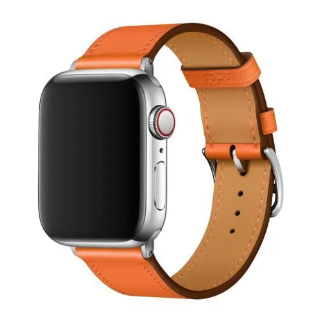 Λουράκι Devia Elegant PU Leather Apple Watch (38/ 40/ 41/ 42mm) Πορτοκαλί N62125