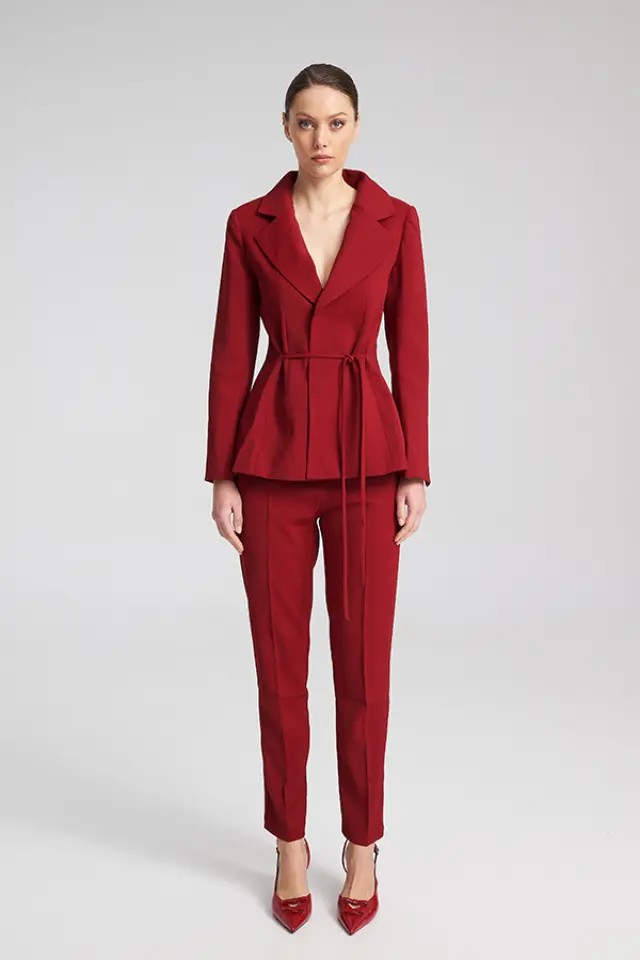 Κομψό Σακάκι με Ζώνη στη Μέση EVE BLAZER - XS 3