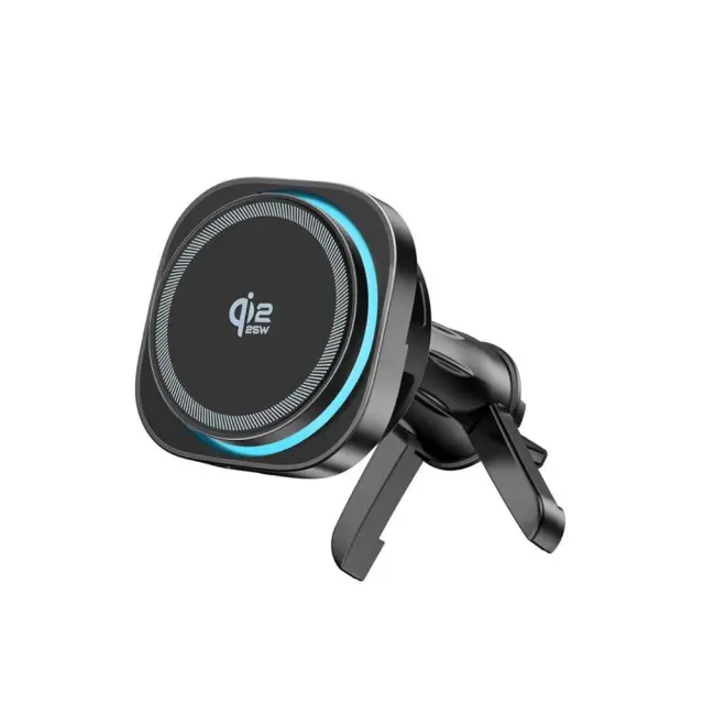 Tech-protect V20 Arcticboost Magnetic Magsafe Dashboard & Vent Car Mount Wireless Charger 25w Qi2.2 Black 3
