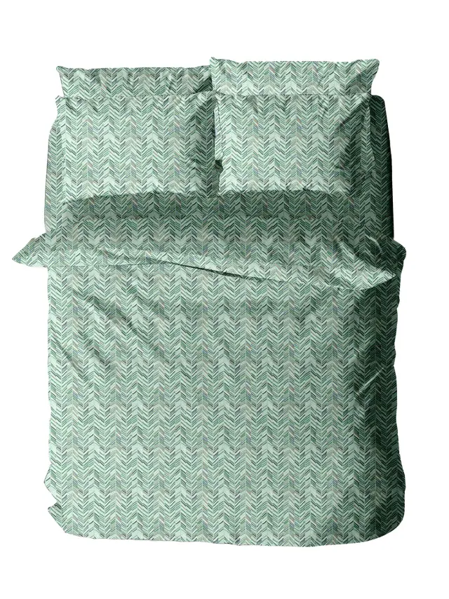 Σετ Σεντόνια Menta Εμπριμέ 460 Aqua Διπλό (200x260) Sunshine