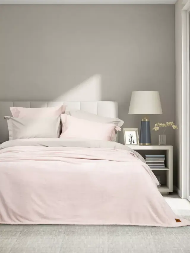Κουβέρτα 220x240 Υπέρδιπλη 320gsm Fleece nima Alpa 100% Πολυέστερ- Light Pink