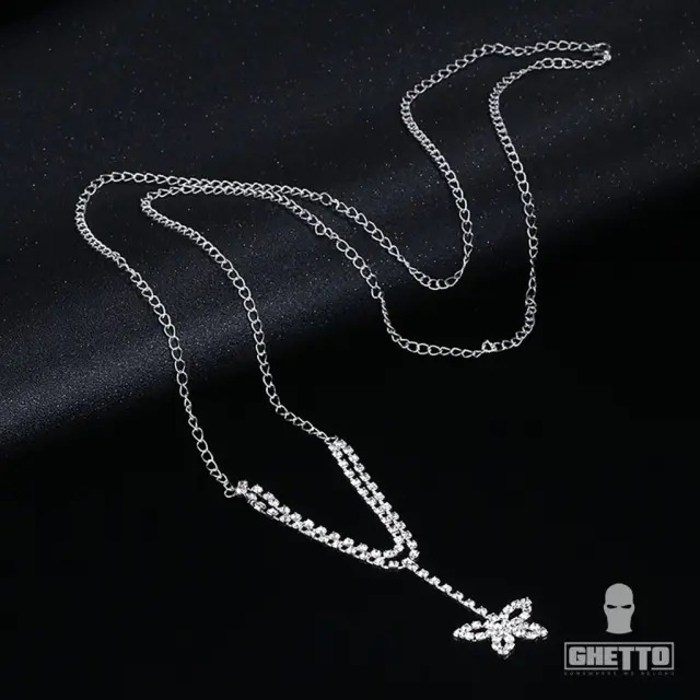 Ghetto Rhinestone Butterfly Waist Chain Belly Body Jewelry