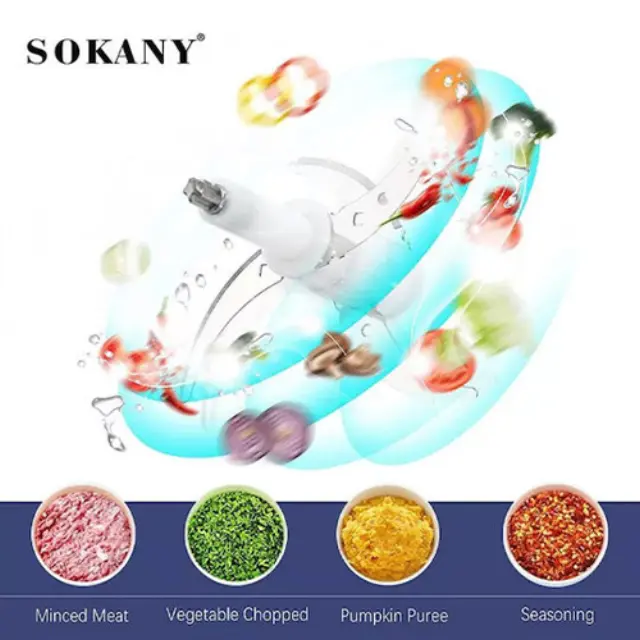 Sokany SK-666 Επαγγελματικό Μπλέντερ 5kW Μαύρο με Χωρητικότητα Κανάτας 2.5lt 57x33x86cm 2