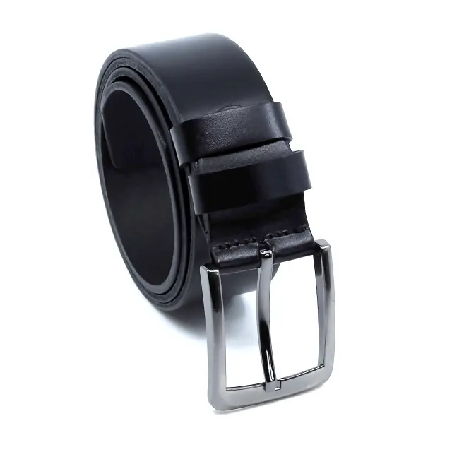 Μαύρη Δερμάτινη Ζώνη Full Grain 4 cm - 150cm 2