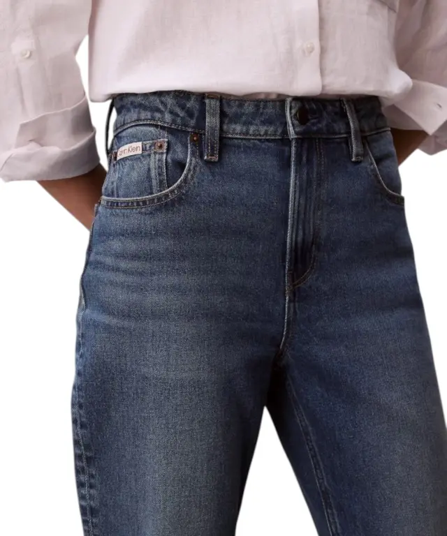 Calvin Klein - Γυναικείο Παντελόνι Jeans High Rise Straight Vintage Sky LV047F711G-SBB Μπλε 2