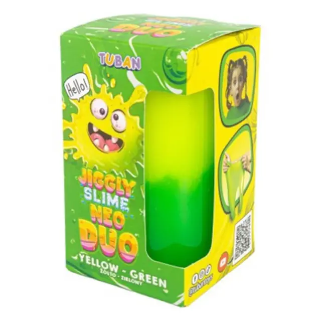 JIGGLY SLIME - NEO DUO κίτρινο - πράσινο 430g / TU3810 (Tuban)