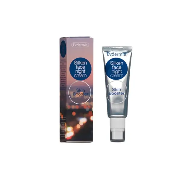 Evdermia Silken Face Night Cream Skin Booster, Κρέμα Νύχτας Πολλαπλής Δράσης 50ml