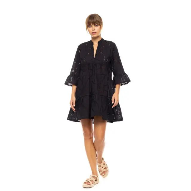 Beachwear Moon Embrodery B645 Black Pink Label Beachwear - M