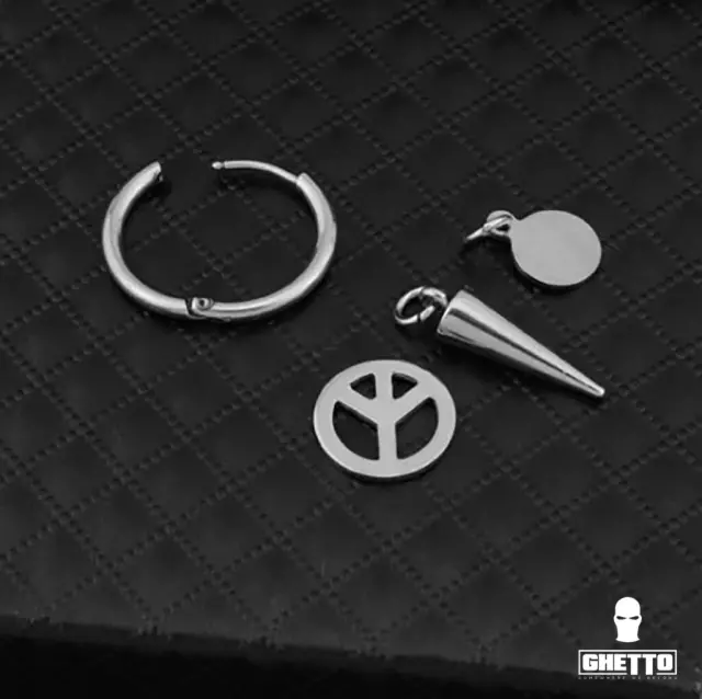 Ghetto Kpop Single Cone Peace Earring 1pcs 2