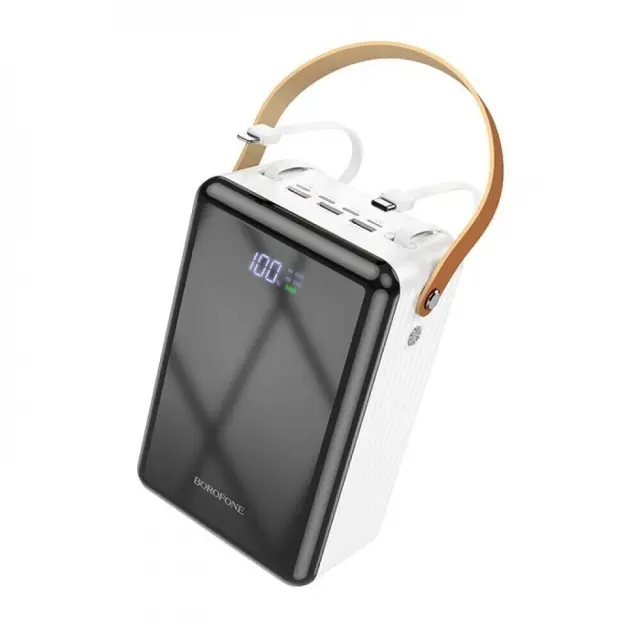 Borofone Power Bank 80000mAh 22.5W με Θύρες USB-A και USB-C Άσπρο BJ32