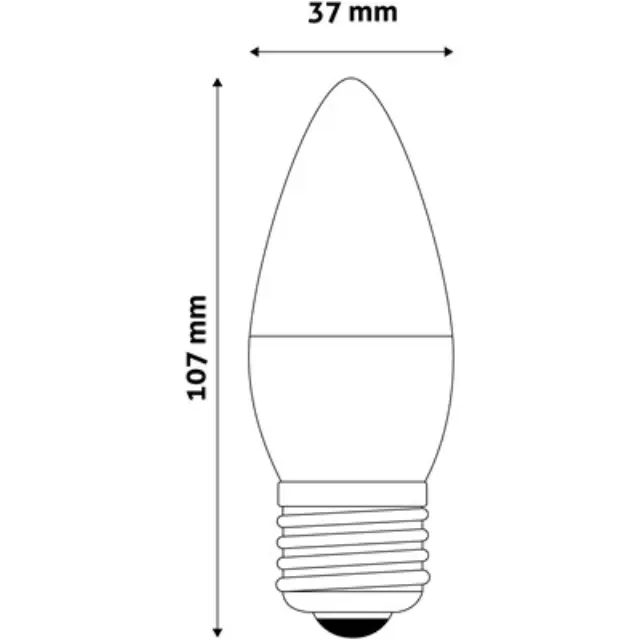 Avide Value LED Κερί E27 7W Ψυχρό 6400K 15.001.1683 3