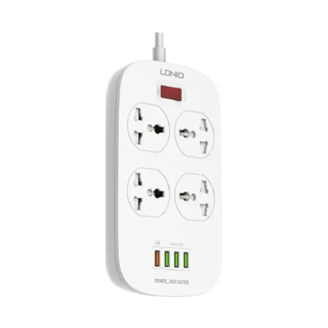 Ldnio Πολύπριζο 4 Θέσεων με 4 USB-A και Καλώδιο 2m Sc4407q