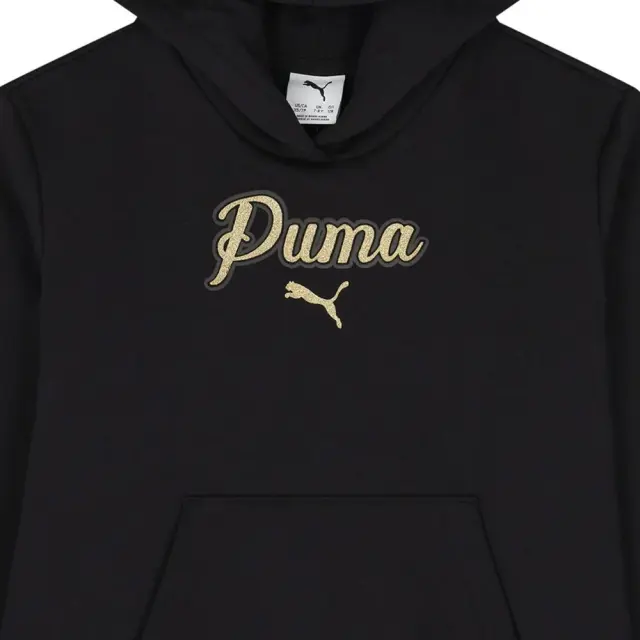 Puma ESS SCRIPT Glitter Fleece ΠΑΙΔΙΚΗ ΜΠΛΟΥΖΑ (694656-01) - Μαύρο 2
