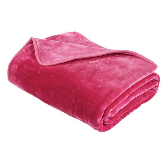 Κουβέρτα 160x220 Μονή Velour 700gsm Das Home 0294 Pink 100% Ακρυλικό 3