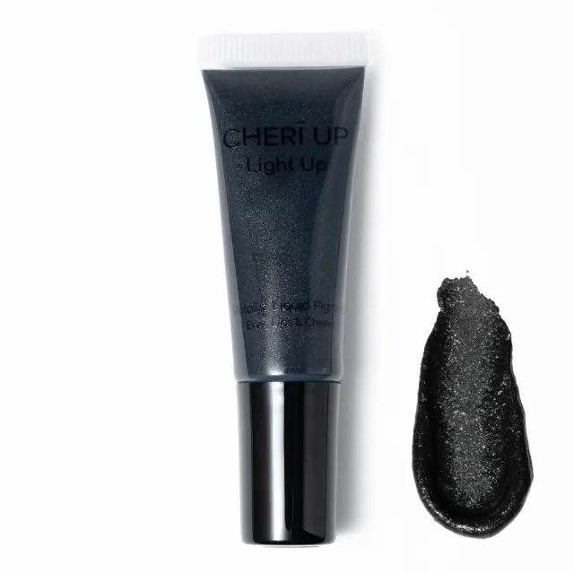 CHERI UP LIGHT UP LIQUID EYESHADOW TINT BLACK PARADISE METALLIC 10ML 2