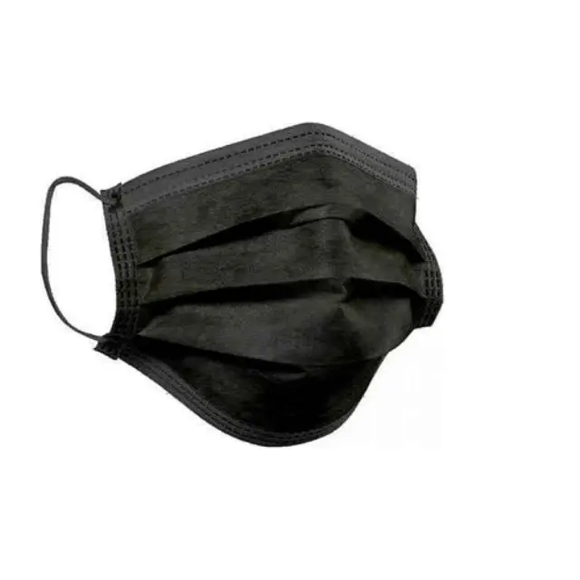 Synmask Χειρουργικές Μάσκες 3ply-Τύπου ΙI Μαύρο Χρώμα 20τμχ 2