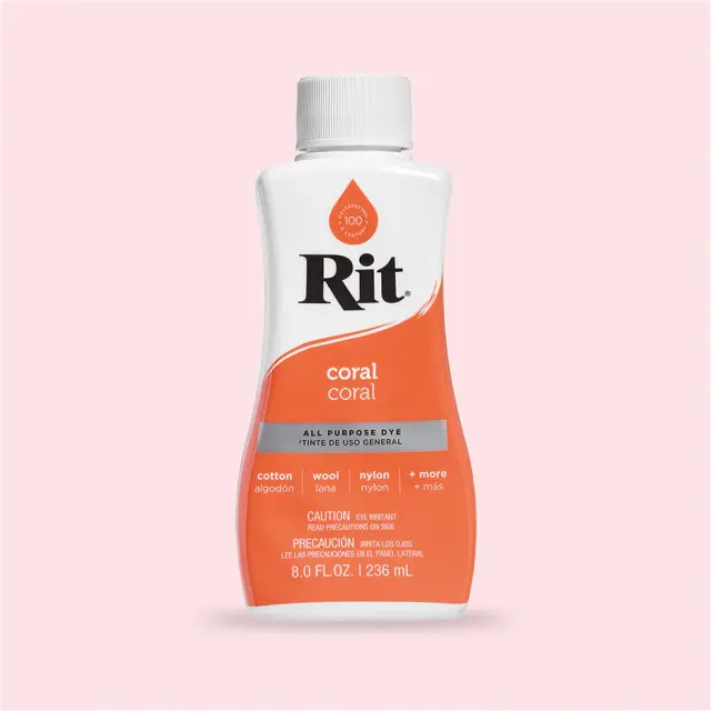 RIT DYE Liquid All-Purpose Βαφή Υφασμάτων – Coral 236ml 2