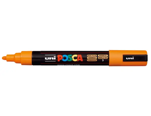 Μαρκαδόρος Σχεδίου Uni Posca PC-5M Medium με πάχος μύτης 1.8-2.5mm - Bright YellowPC-5M(E) - KITP-ΦTN