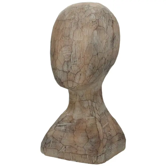 Διακοσμητικό Κεφάλι Καφέ Polyresin 15.5x14x30cm