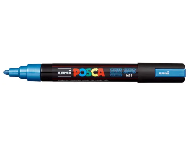 Μαρκαδόρος Σχεδίου Uni Posca PC-5M Medium με πάχος μύτης 1.8-2.5mm - Metallic BluePC-5M(E) - METAΛ-MΠΛE
