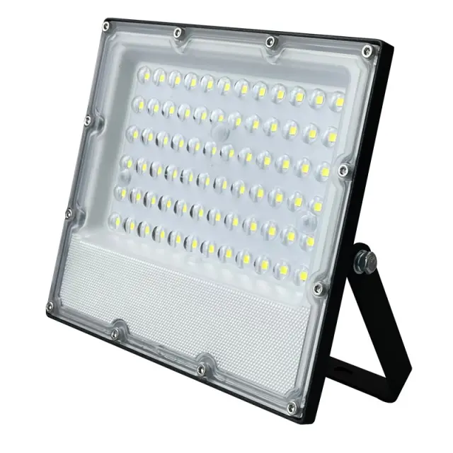 Aca Light LED SMD ΠΡΟΒΟΛΕΑΣ ΜΑΥΡΟΣ 100-277V AC 50W 3000K 5750LM IP65 Ra80 5YRS IK08 ΒΑΛΒΙΔΑ ΕΚΤΟΝΩΣΗΣ
