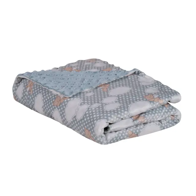 Κουβέρτα Αγκαλιάς 75x100 Fleece Relax Das Home 4903 Blue 100% Πολυέστερ