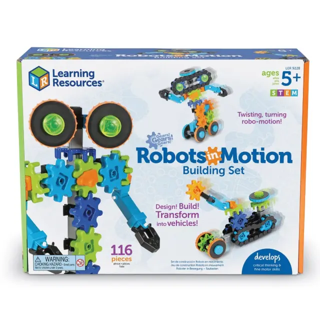 Learning Resources Εκπαιδευτικό Παιχνίδι Gears! Gears! Gears! Robots in Motion Building Set για 5+ ετών LER 9228