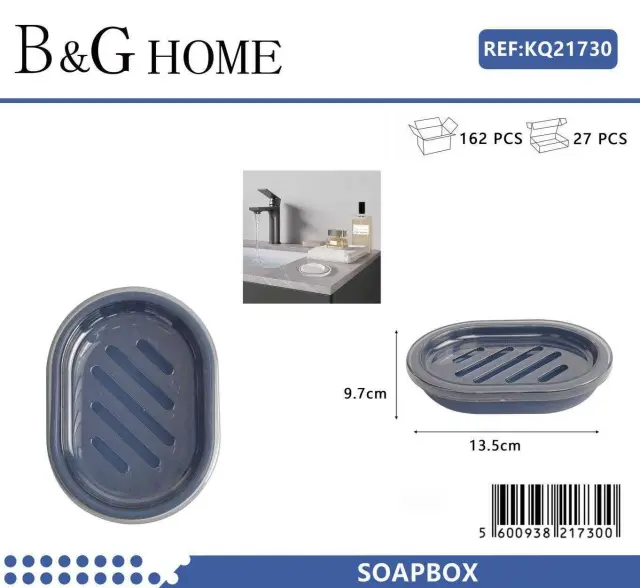 Σαπουνοθήκες μπάνιου πλαστικές - Σετ 9pcs - Blue - 21730 2