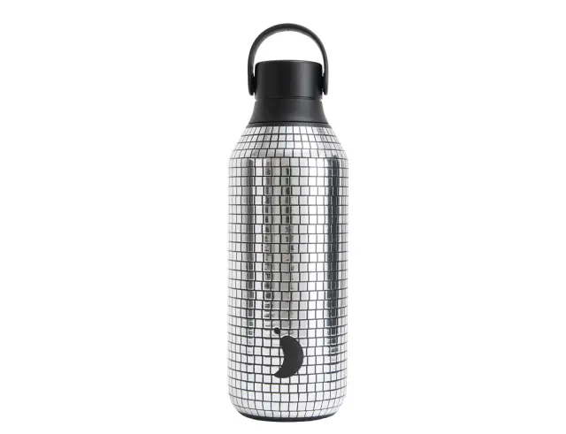 Μπουκάλι Θερμός Series 2 Disco Chilly's με χωρητικότητα 500ml και διατήρηση θερμοκρασίας 12h ζεστό / 24h κρύο - Silver22825 3