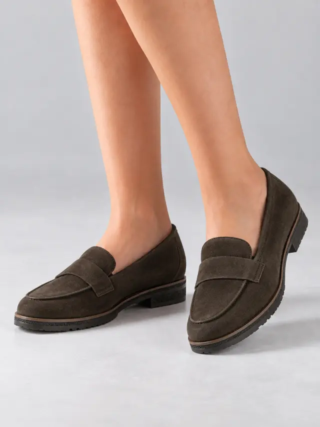 Gabor Μοκασίνια-Loafers Γυναικείο δέρμα Nubuck Καφέ GAB/400501 005-MOCCA - 36 2