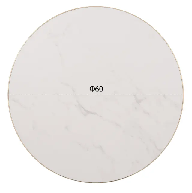 ΕΠΙΦΑΝΕΙΑ ΤΡΑΠΕΖΙΟΥ SINTERED STONE FB96652.12 WHITE MARBLE--ΠΛΑΙΣΙΟ ALU ΧΡΥΣΟ Φ60εκ. 2