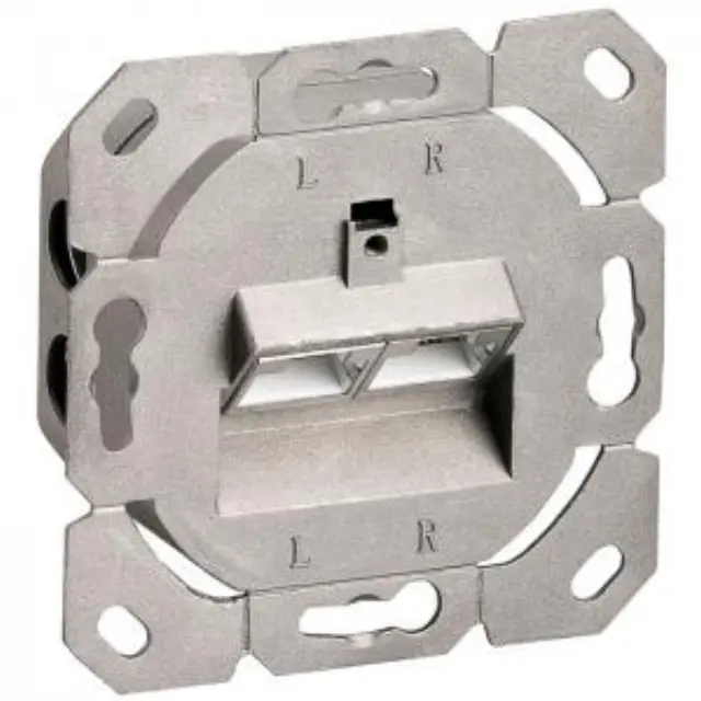 Πρίζα τοίχου χωνευτή CAT6a, 2xRJ45, σε λευκό χρώμα. 3