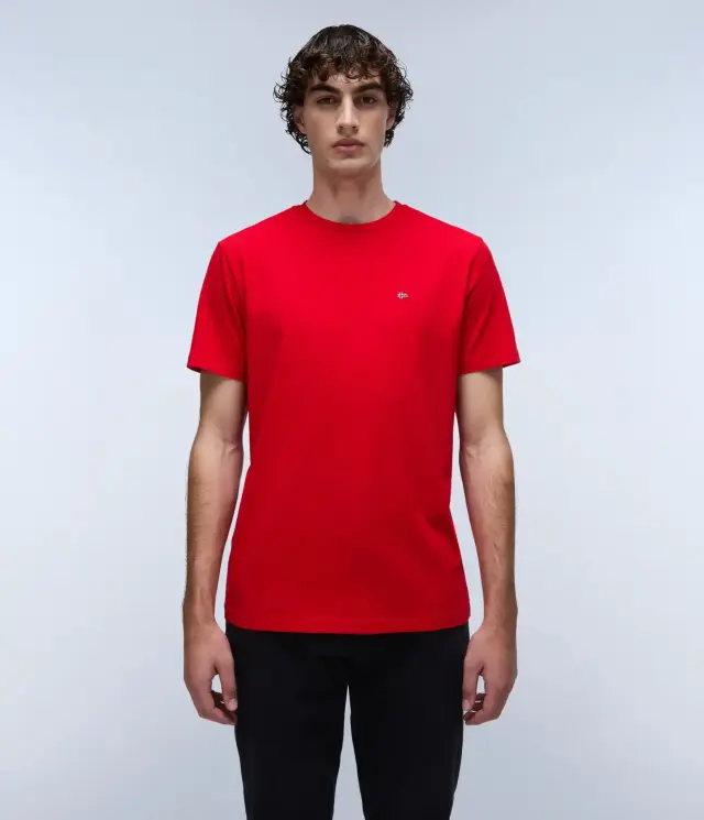 Napapijri - Ανδρικό T-shirt Salis Ss Sum Regular Fit NP0A4H8D-R06 Κόκκινο - XL