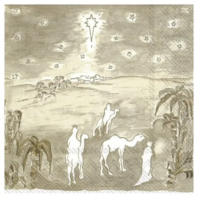 Χριστουγεννιάτικη χαρτοπετσέτα για decoupage, Follow the star linen
