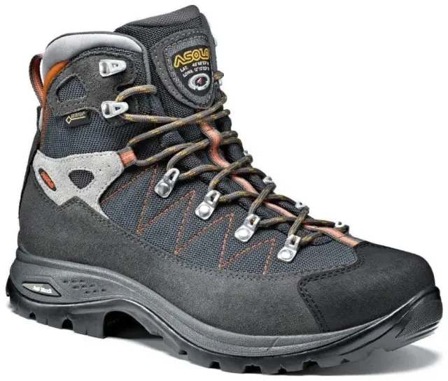 Gore-Tex Μποτάκι Πεζοπορίας Asolo Ανδρικό Finder GV Graphite/Grunmetal/Flame - B23102-A661 - 43 1/3