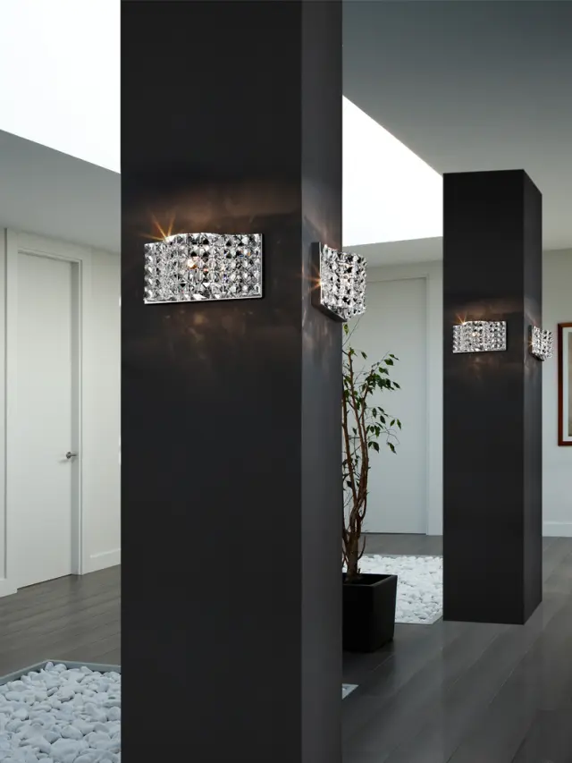 ONDA WALL LAMP 1L φωτιστικό απλίκα Χρώμιο