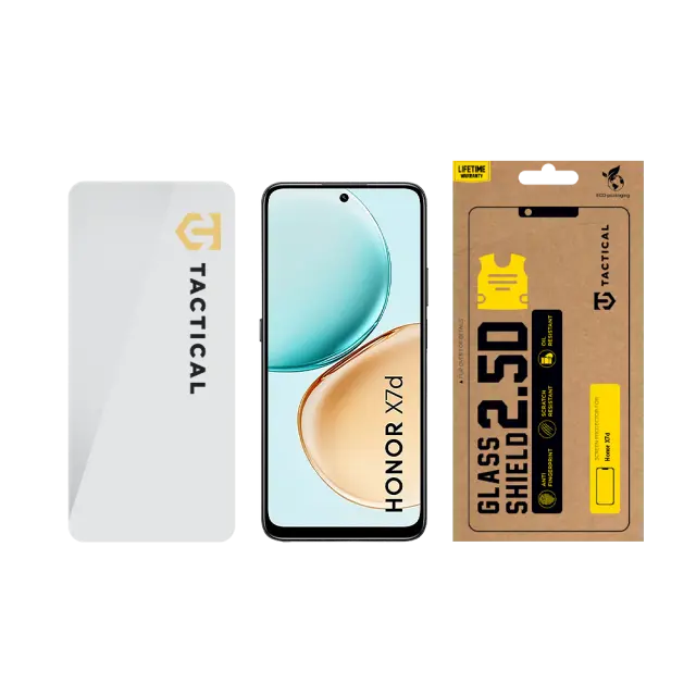 Tactical Glass Shield 2.5D for Honor X7d Clear 3