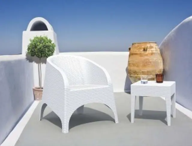 Τραπέζι MIAMI Λευκό PP 45x45x45cm 3