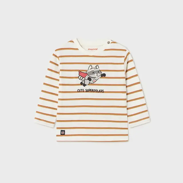 Baby 6 μηνών έως 4 ετών Μπλούζα ρίγες Better Cotton μπεζ - 12M
