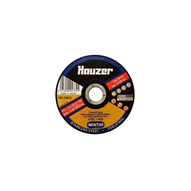 Δίσκος Κοπής Steel+Inox Hauzer | Άνευ Χρώματος | Φ 230