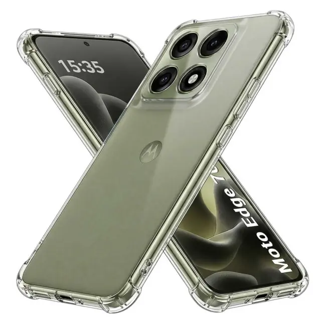 Techsuit - Shockproof Clear Silicone - Motorola Edge 70 Pro - Clear