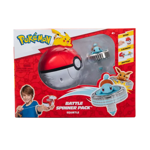 Εκτοξευτής Με Φιγούρα Pokemon Battle Spinner Pack Squirtle & Pokeball - JW004397