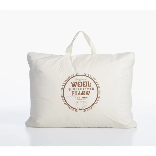 Nef-Nef Homeware Μαξιλάρι Σκληρό Hollowfiber Wool 50x70 Μπεζ 2