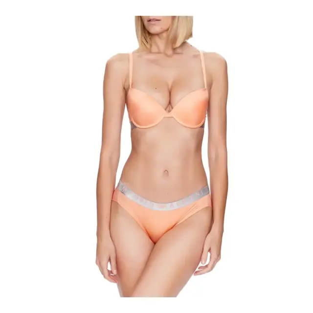 Emporio Armani Γυναικείο Σουτιέν Push-Up Shinny Logo, Χρώμα Papaya - 70B 3
