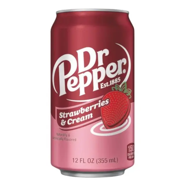 Dr Pepper Strawberry Cream 355ml USA
