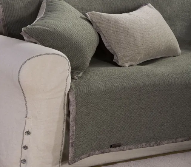 Nef-Nef Homeware Ριχτάρι Διθέσιου New Tanger F.Green/Ecru 180x250 F. Green/Ecru 2
