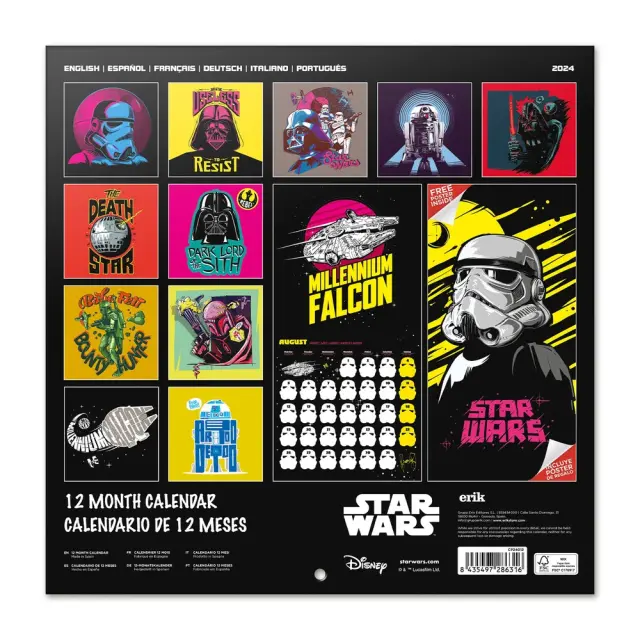 Grupo Erik STAR WARS - Wall Calendar 2024 (CP24012) 2