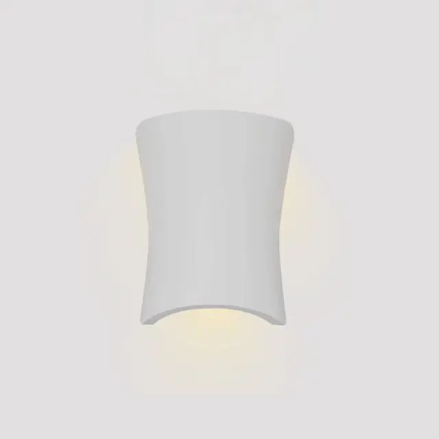 Inlight Επιτοίχιο φωτιστικό λευκό από γύψο 1XE14 D:21,5cm (43053-White)