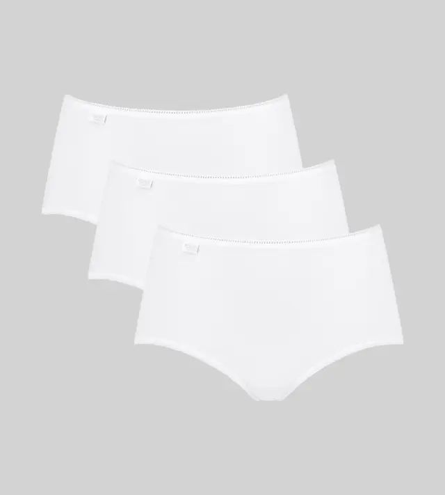 Sloggi 24/7 Cotton Midi Βαμβακερά Σλιπ Λευκό 3-Pack - EU 52