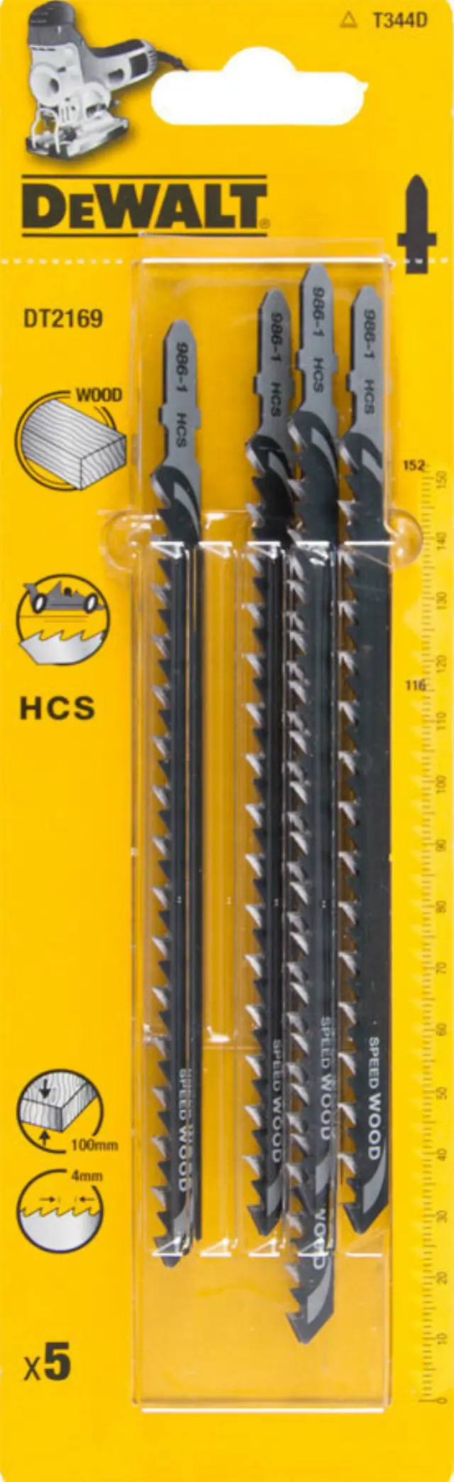 HCS Wood Jigsaw Blades T344 (5pcs) DT2169-QZ DeWALT